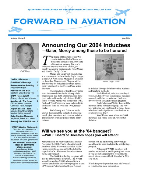 Forward in Aviation June 2004 - Volume 2, Issue 2