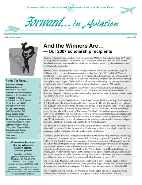 Forward in Aviation - June 2007 - Volume 5, Issue 2
