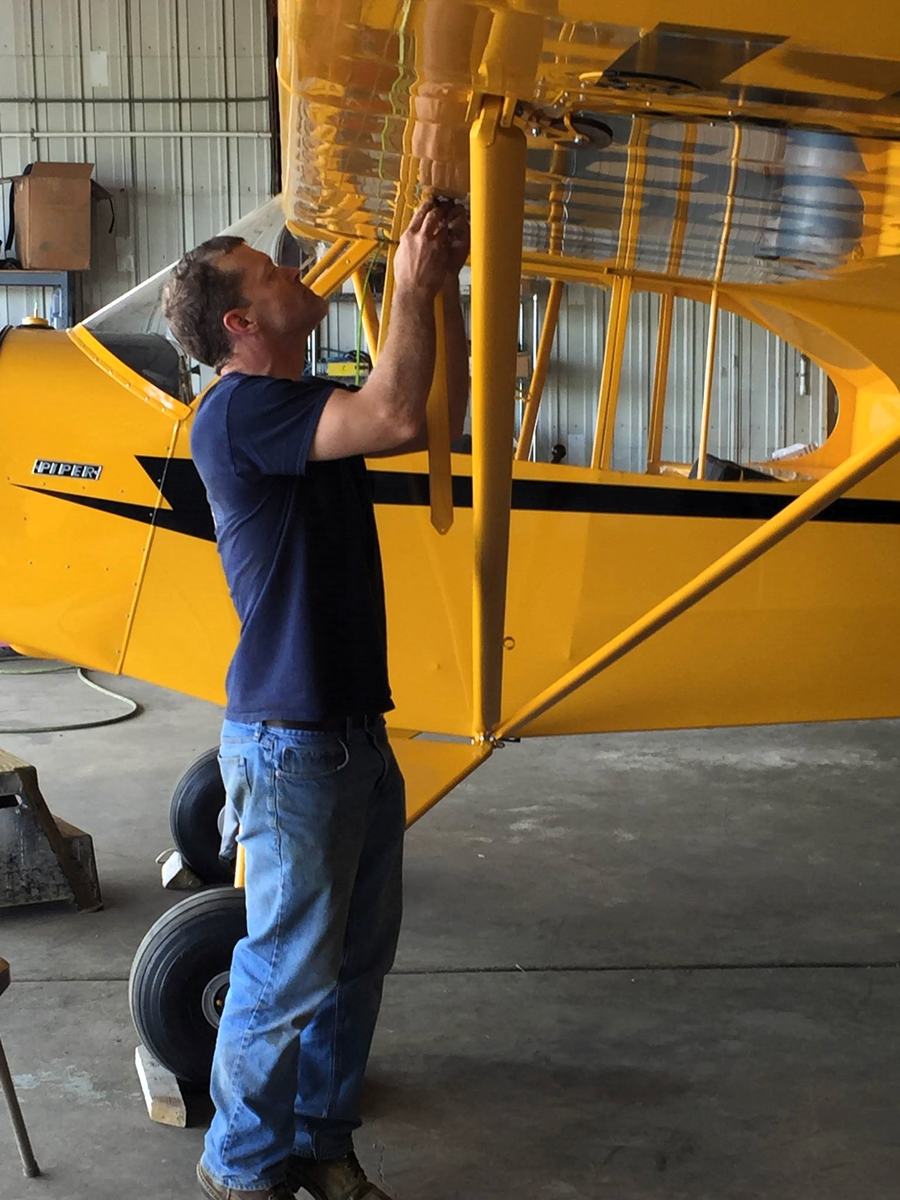 Cory Works on Cub 2