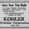 Kohler Aviation advertisement Wisconsin Jewish Chronicle