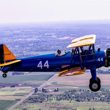Spear Stearman inflight