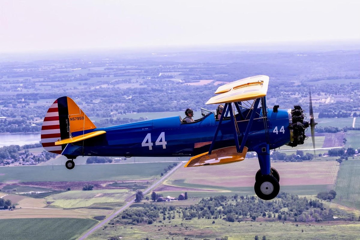 Spear Stearman inflight