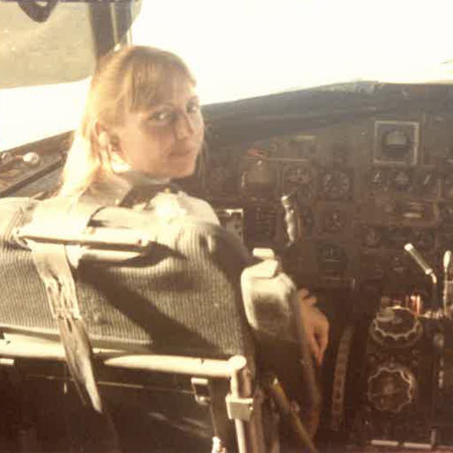 Virgina Gallenberger at controls 2 VG2