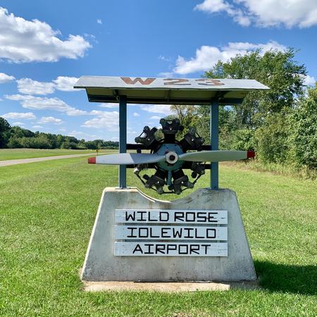 Wild Rose Airport Sign