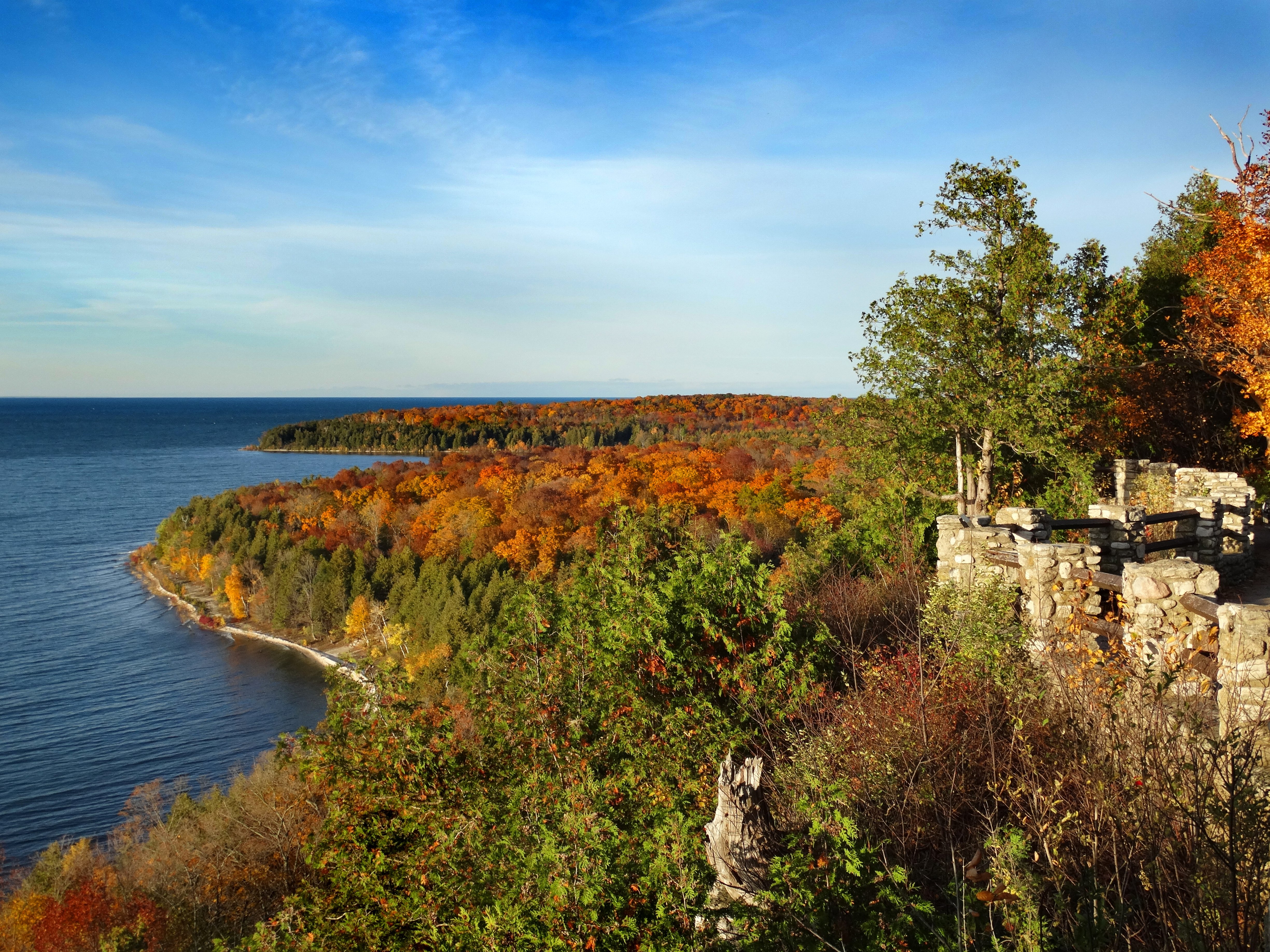 Peninsula State Park lookout in the fall David T Wilkinson