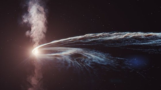 This black hole "burps" with Death Star energy