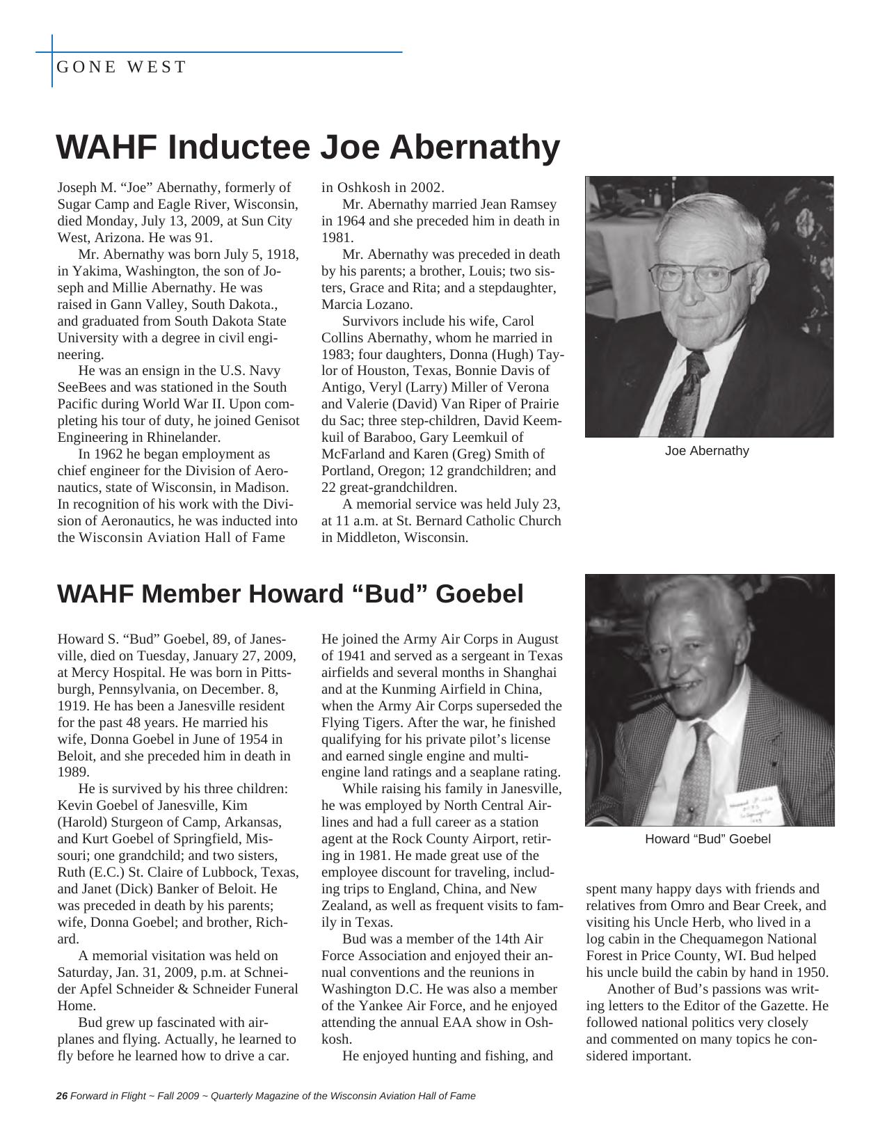 Forward in Flight - Fall 2009 -  Page26