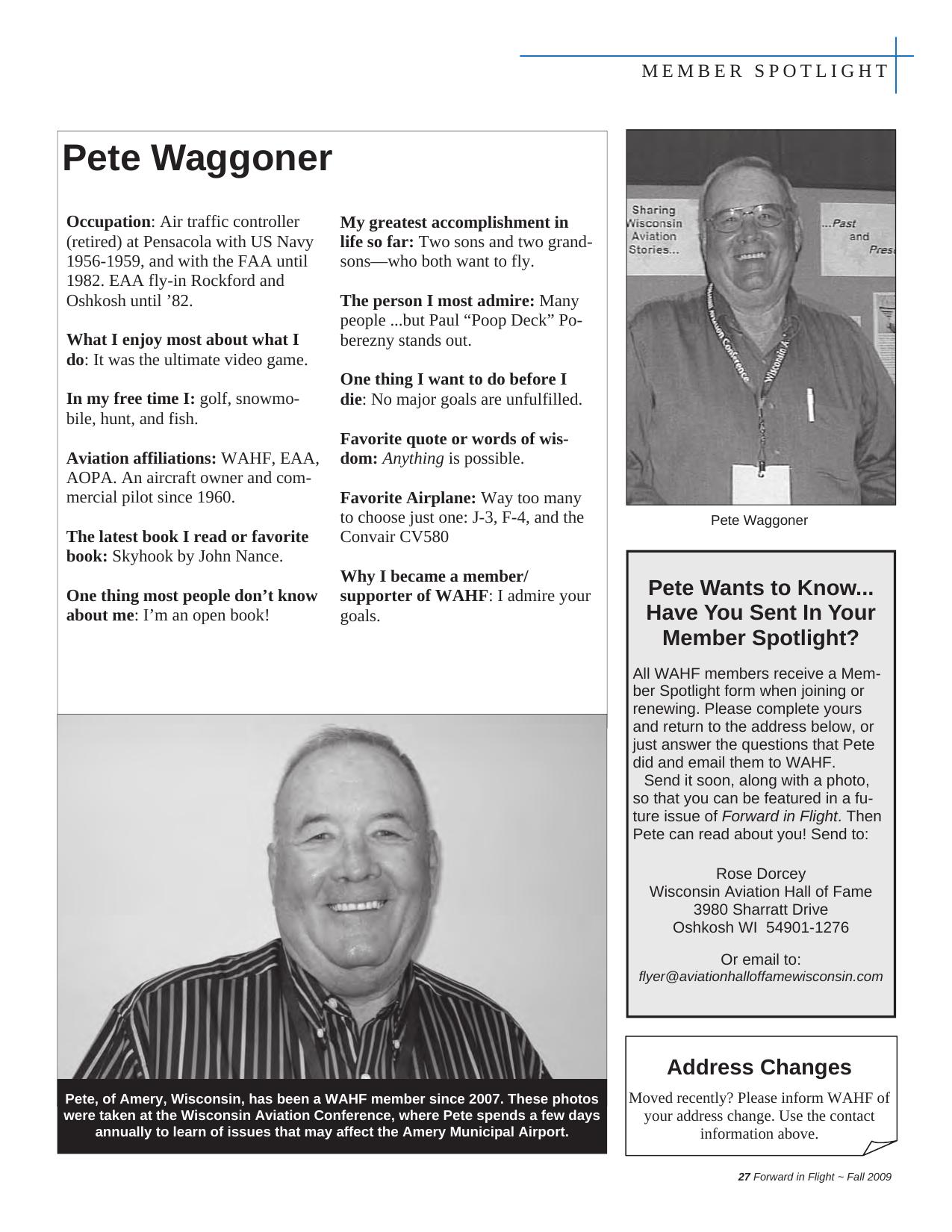 Forward in Flight - Fall 2009 -  Page27