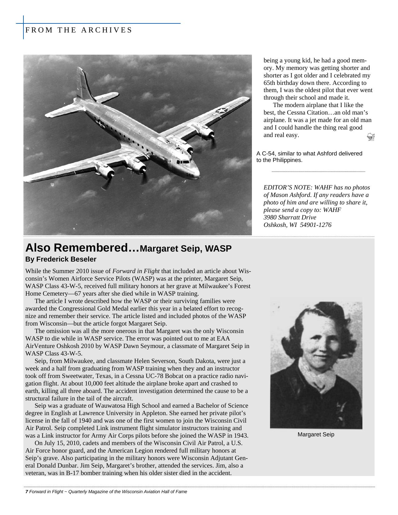 Forward in Flight - Fall 2010 -  Page8