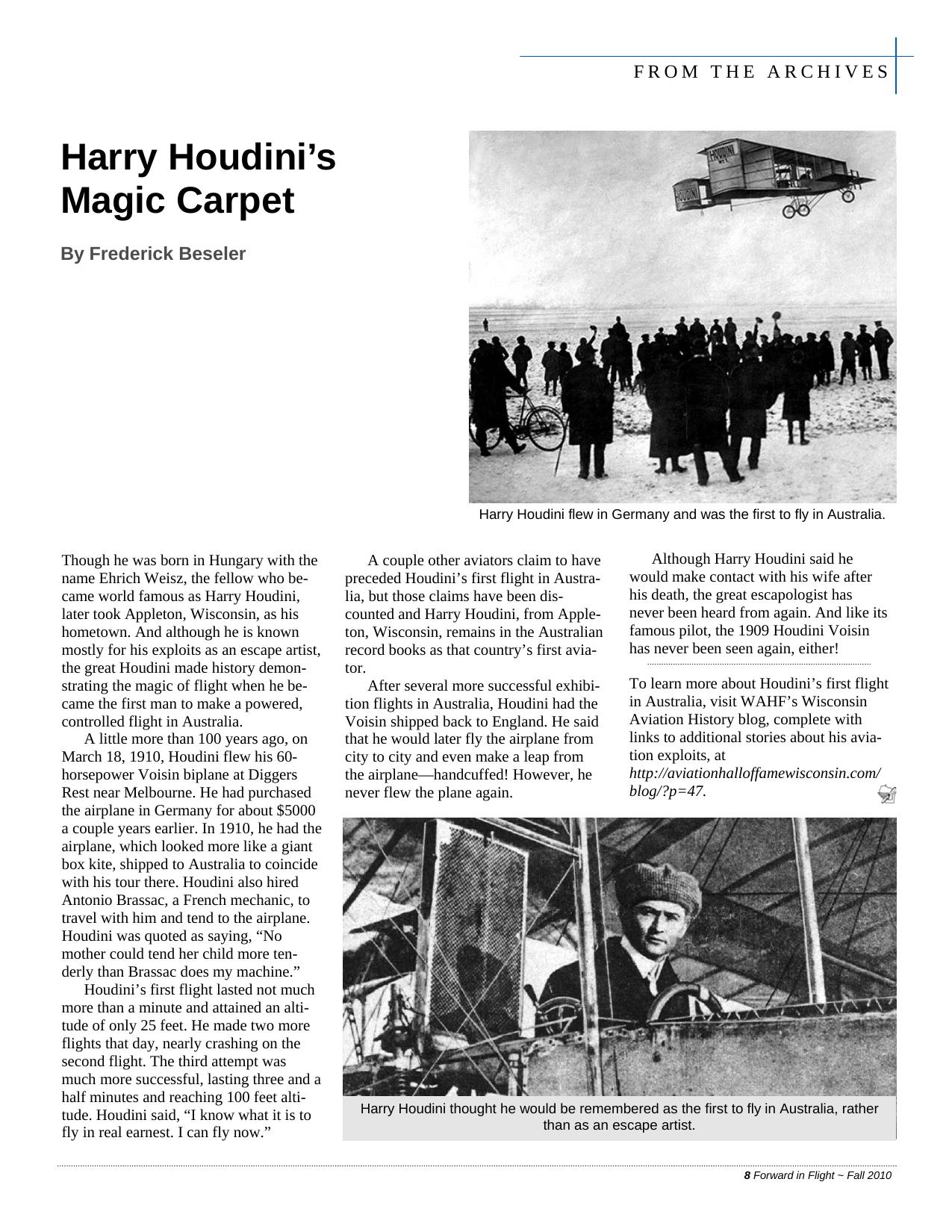 Forward in Flight - Fall 2010 -  Page9