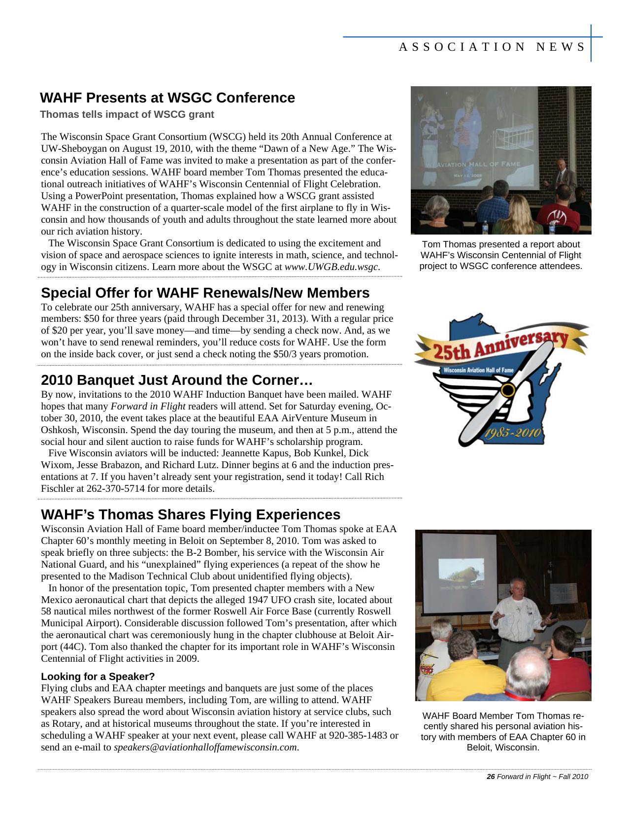 Forward in Flight - Fall 2010 -  Page27