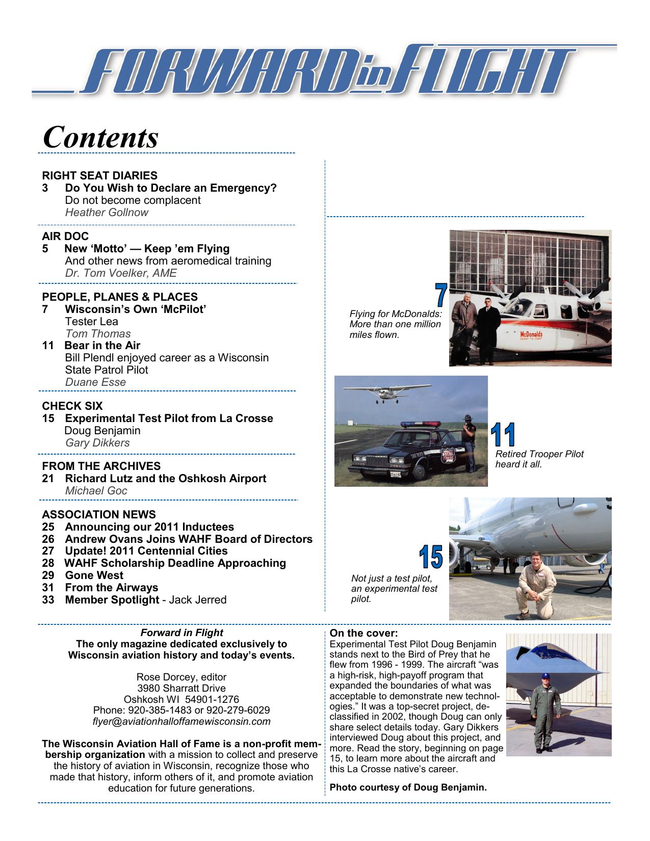 Forward in Flight - Spring 2011 -  Page2