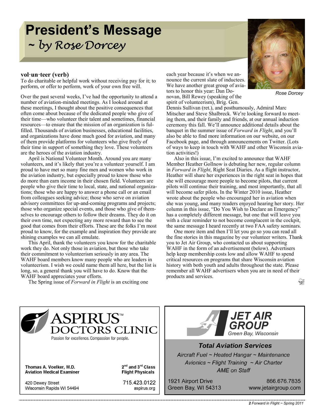 Forward in Flight - Spring 2011 -  Page3