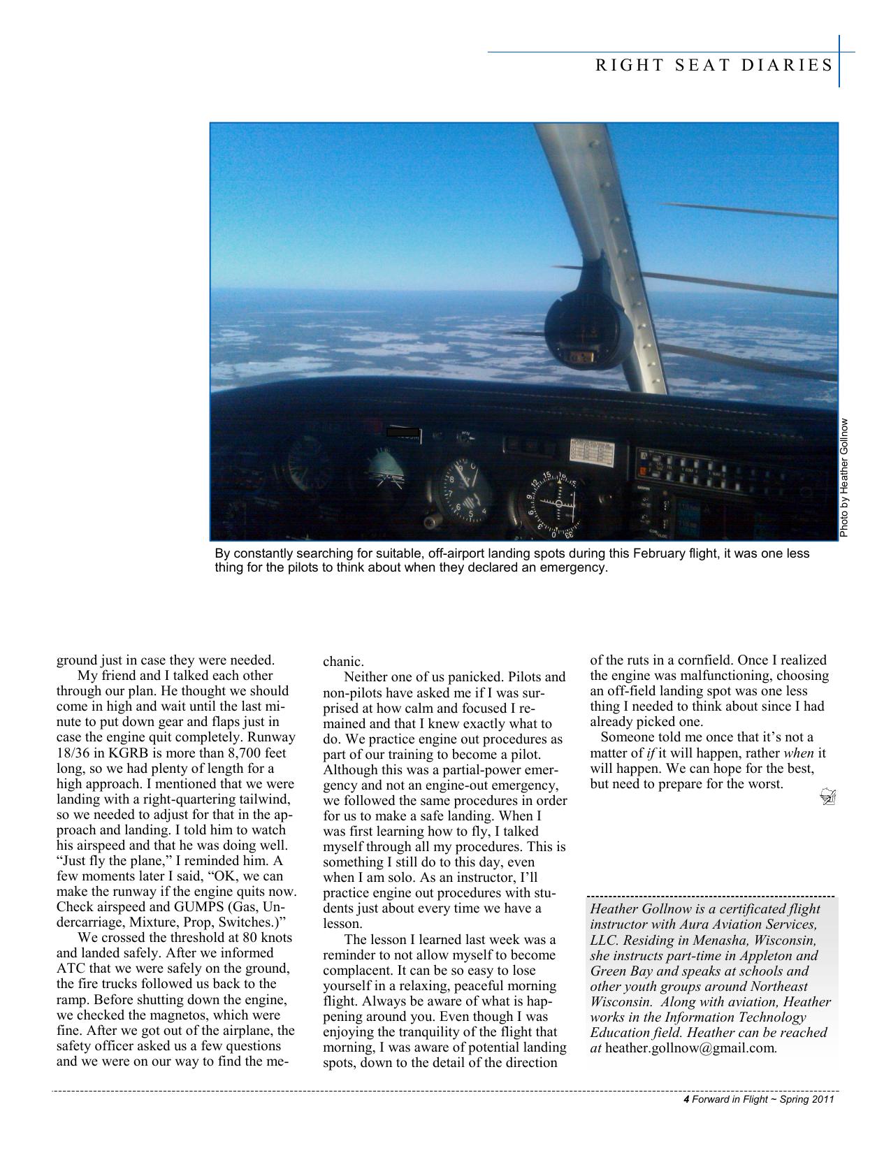 Forward in Flight - Spring 2011 -  Page5