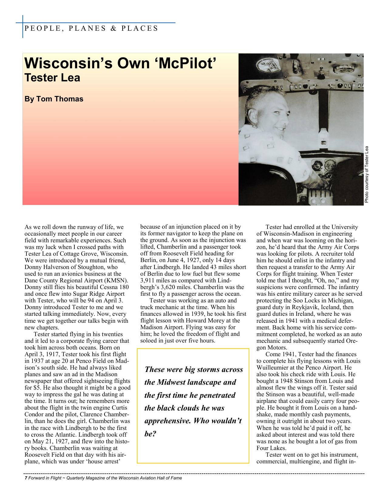 Forward in Flight - Spring 2011 -  Page8