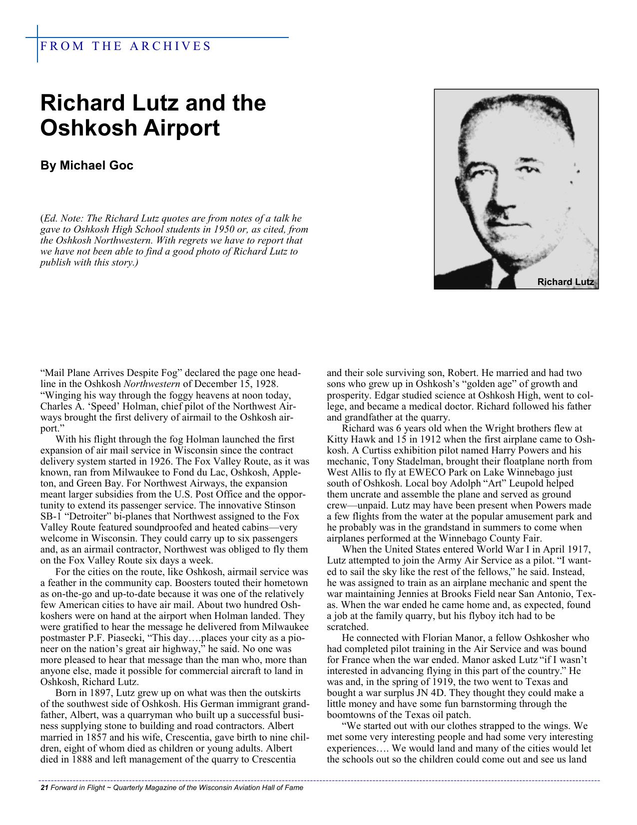 Forward in Flight - Spring 2011 -  Page22