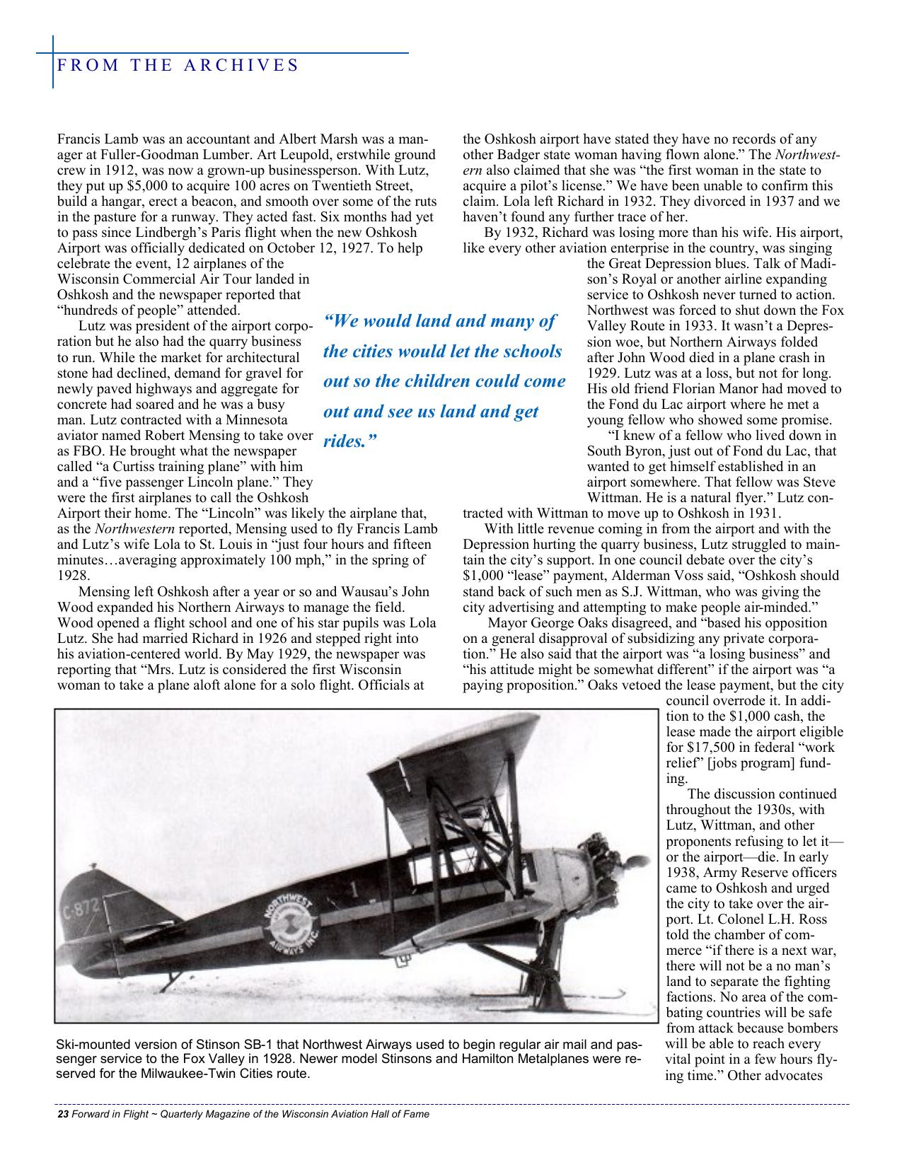 Forward in Flight - Spring 2011 -  Page24