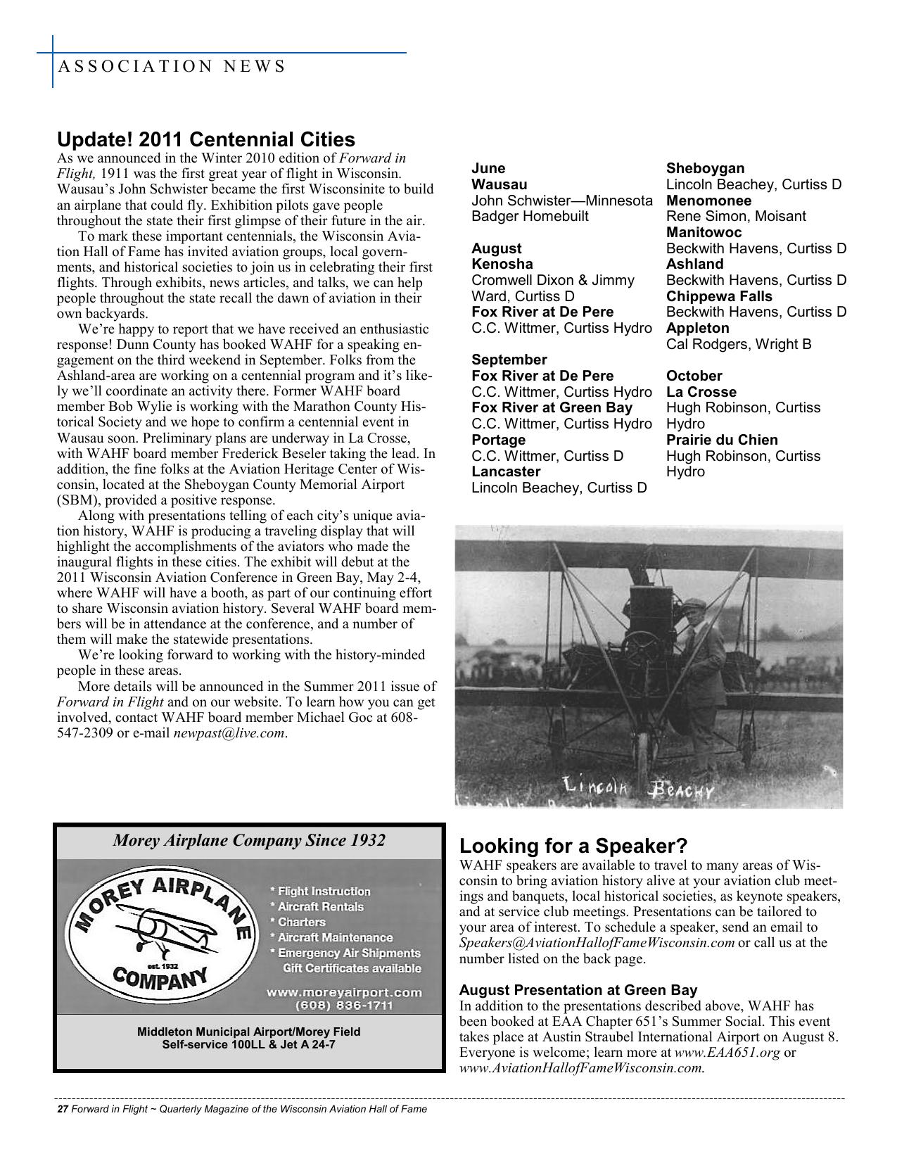 Forward in Flight - Spring 2011 -  Page28