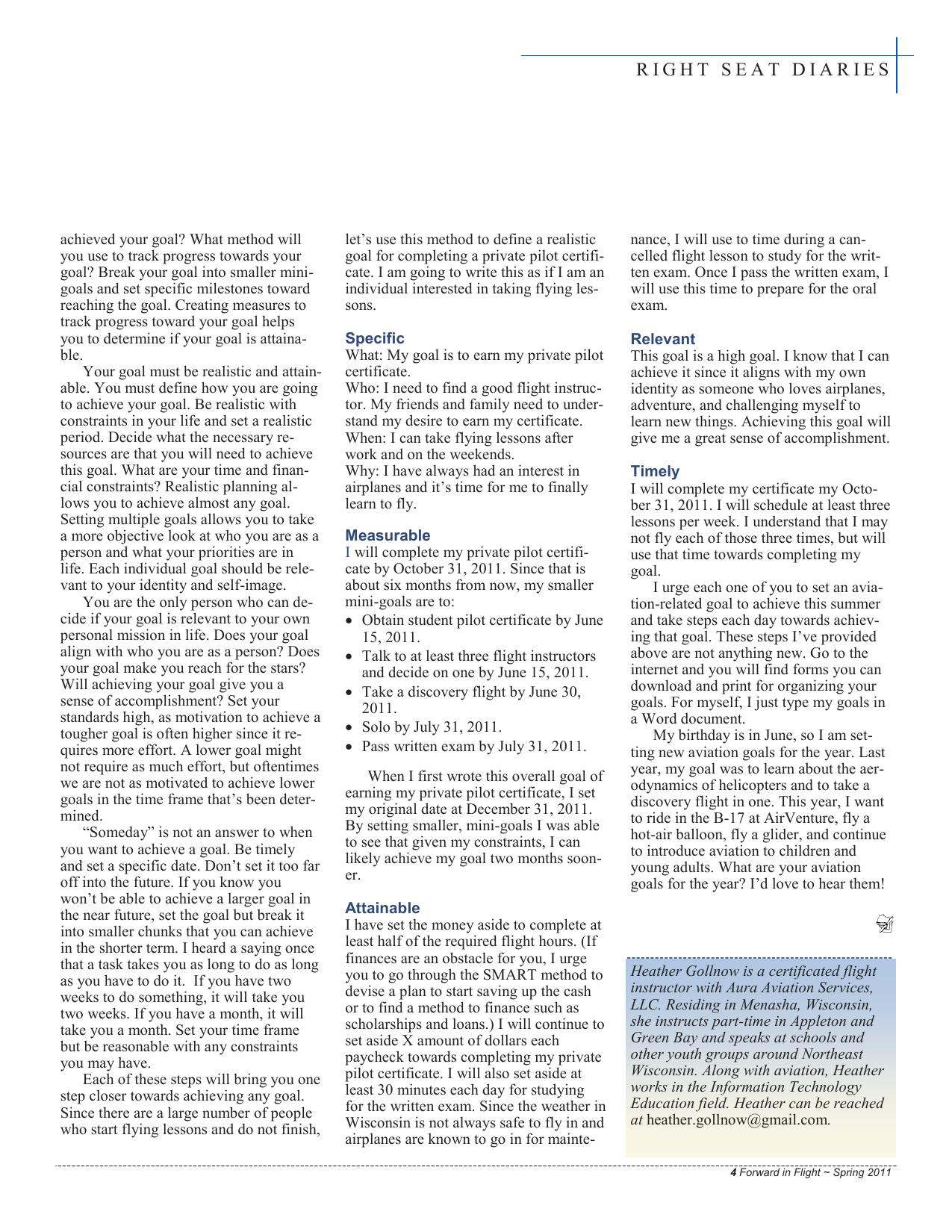 Forward in Flight - Summer 2011 -  Page5