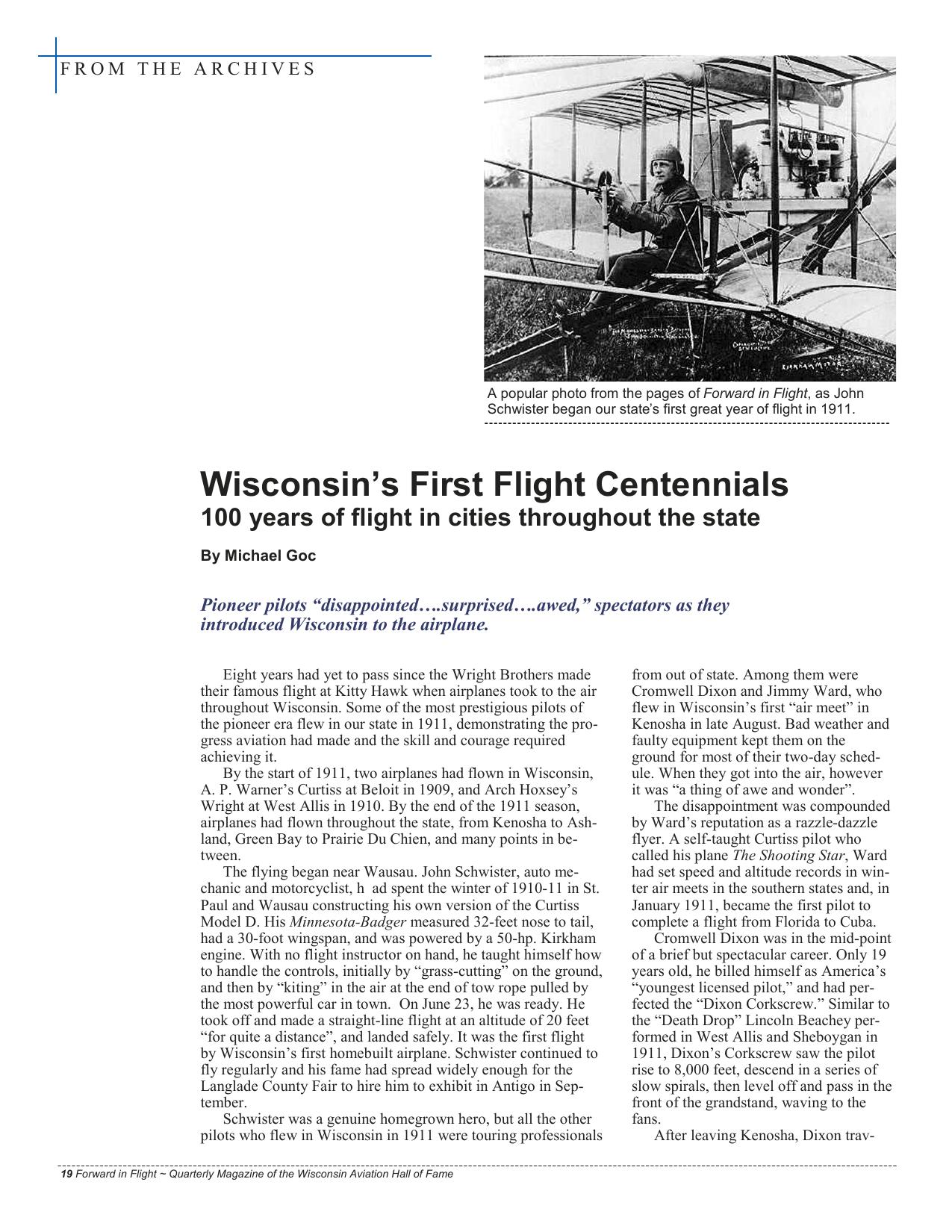 Forward in Flight - Summer 2011 -  Page20