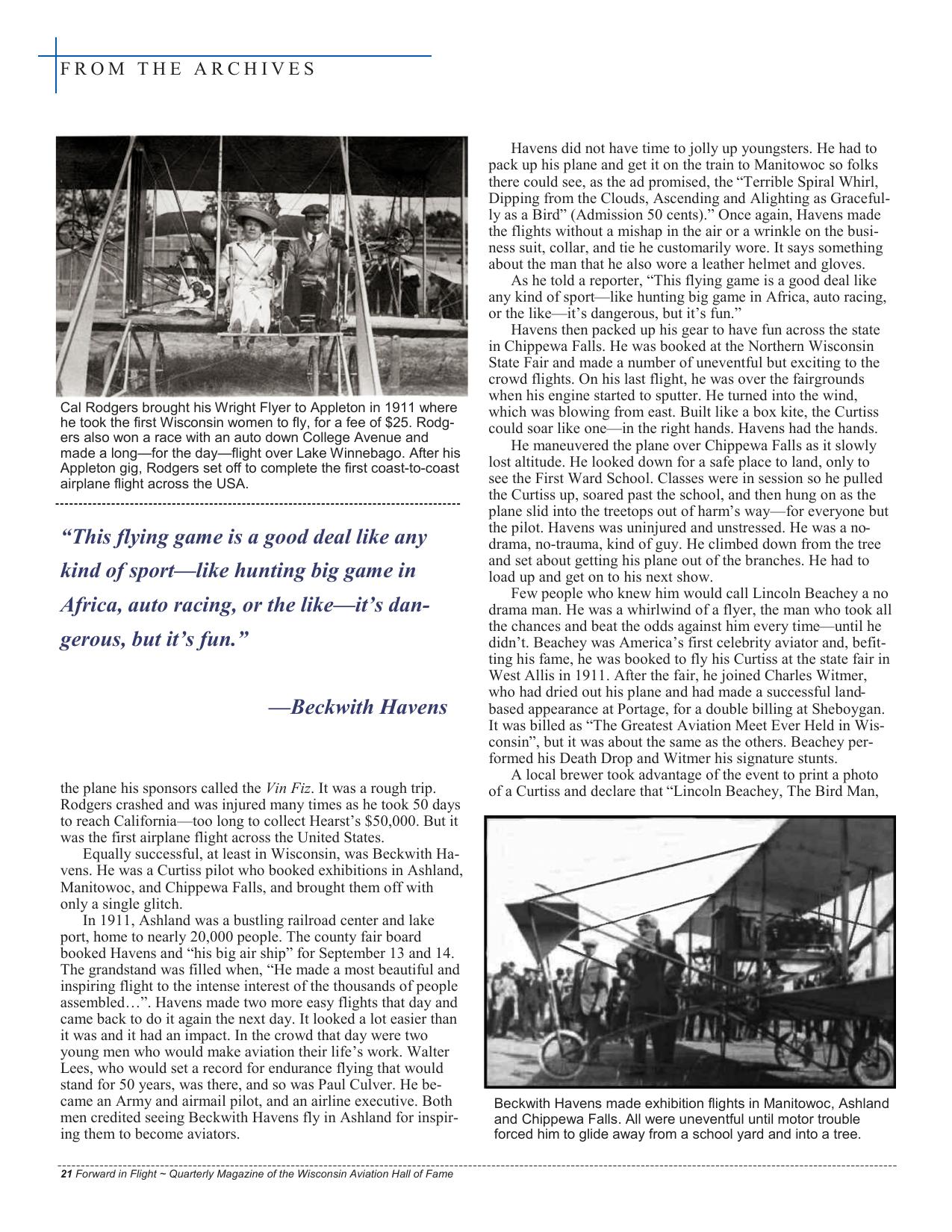 Forward in Flight - Summer 2011 -  Page22