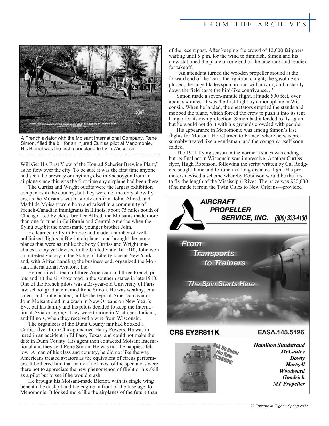 Forward in Flight - Summer 2011 -  Page23