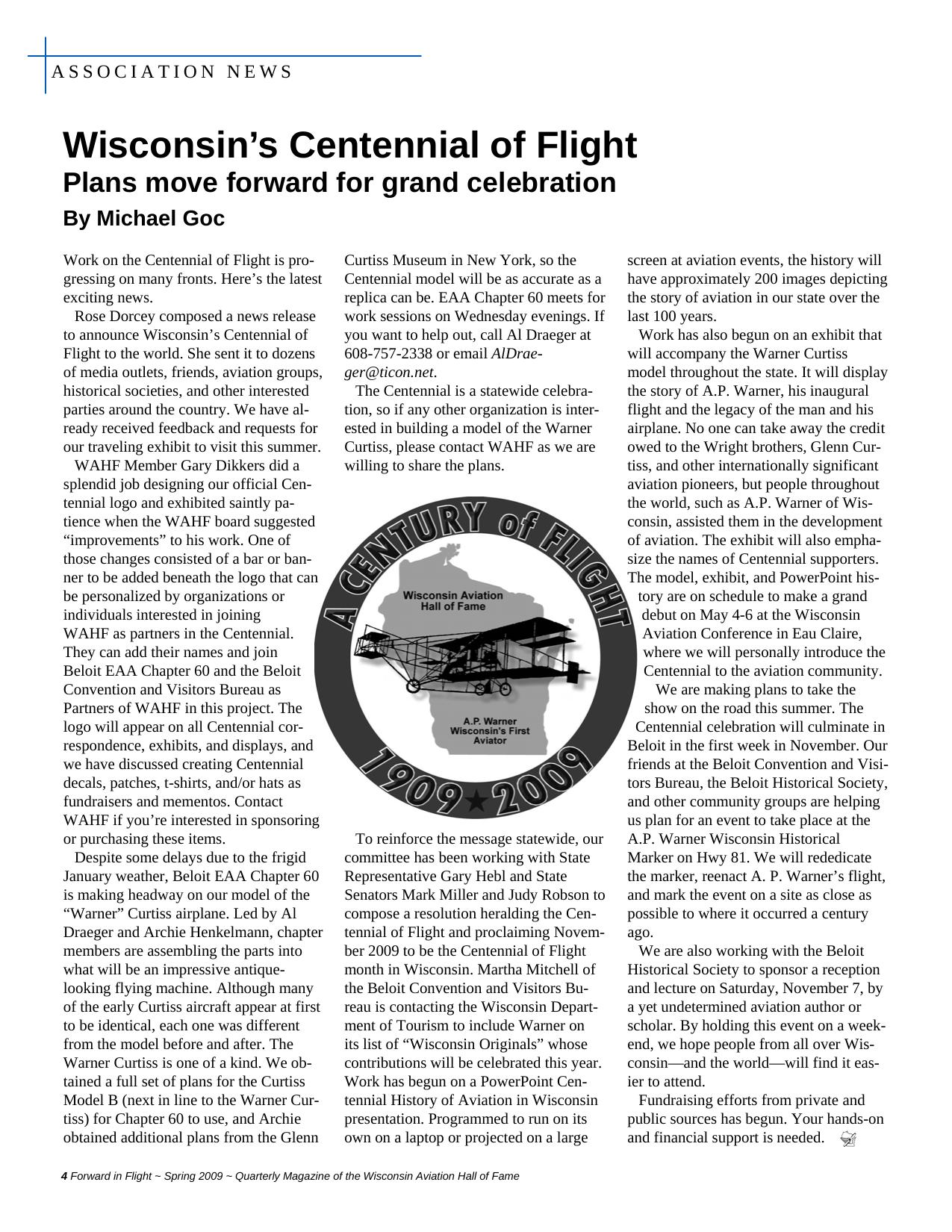 Forward in Flight - Spring 2009 -  Page4