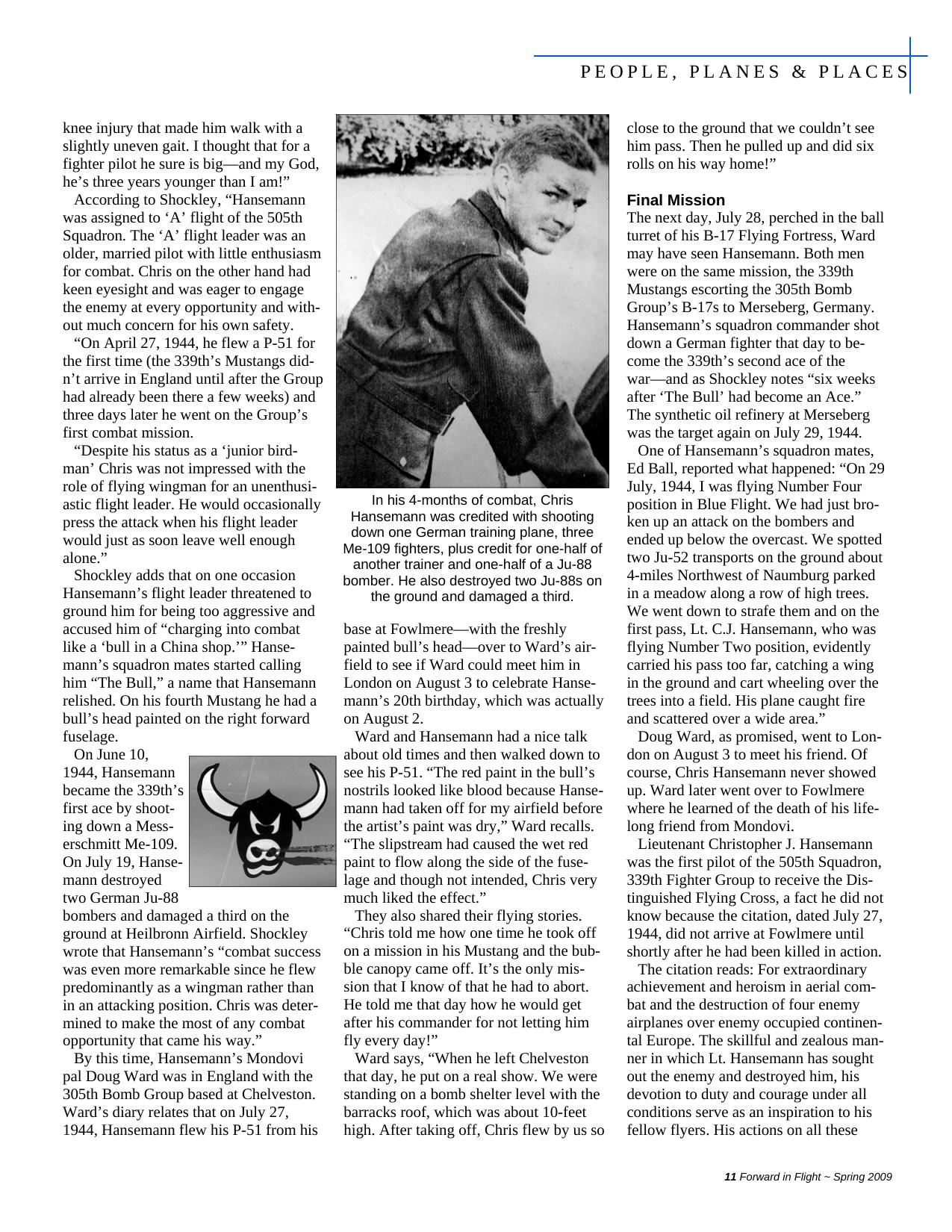 Forward in Flight - Spring 2009 -  Page11