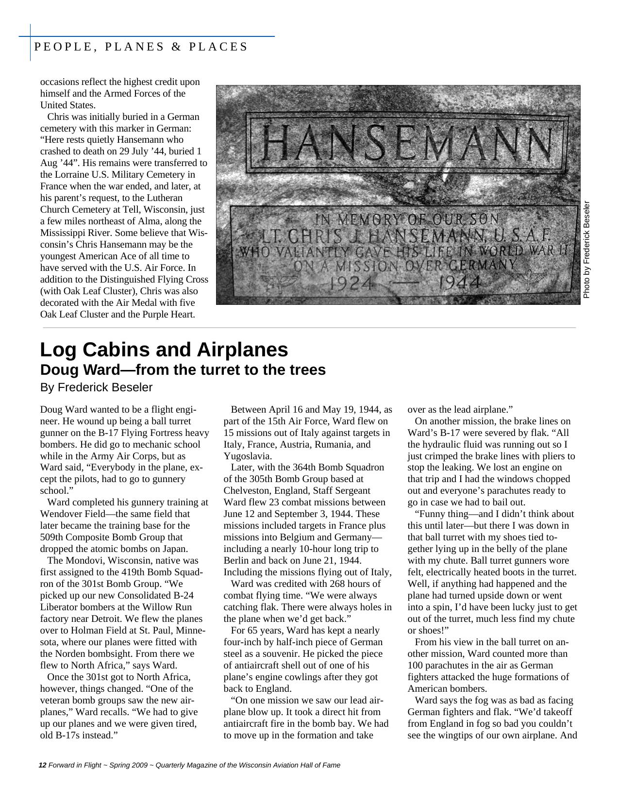 Forward in Flight - Spring 2009 -  Page12