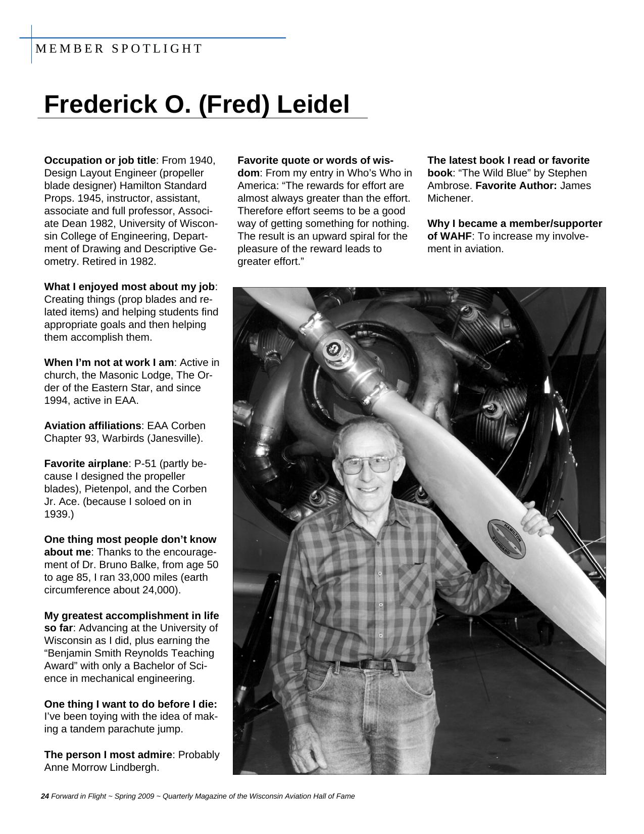 Forward in Flight - Spring 2009 -  Page24