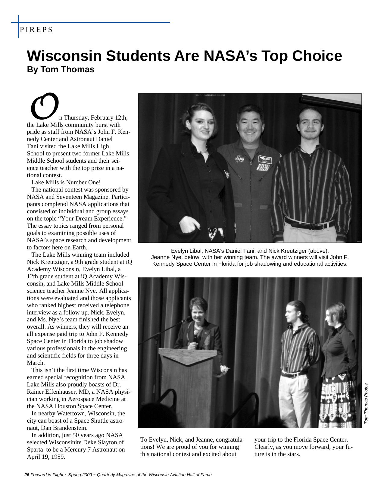 Forward in Flight - Spring 2009 -  Page26