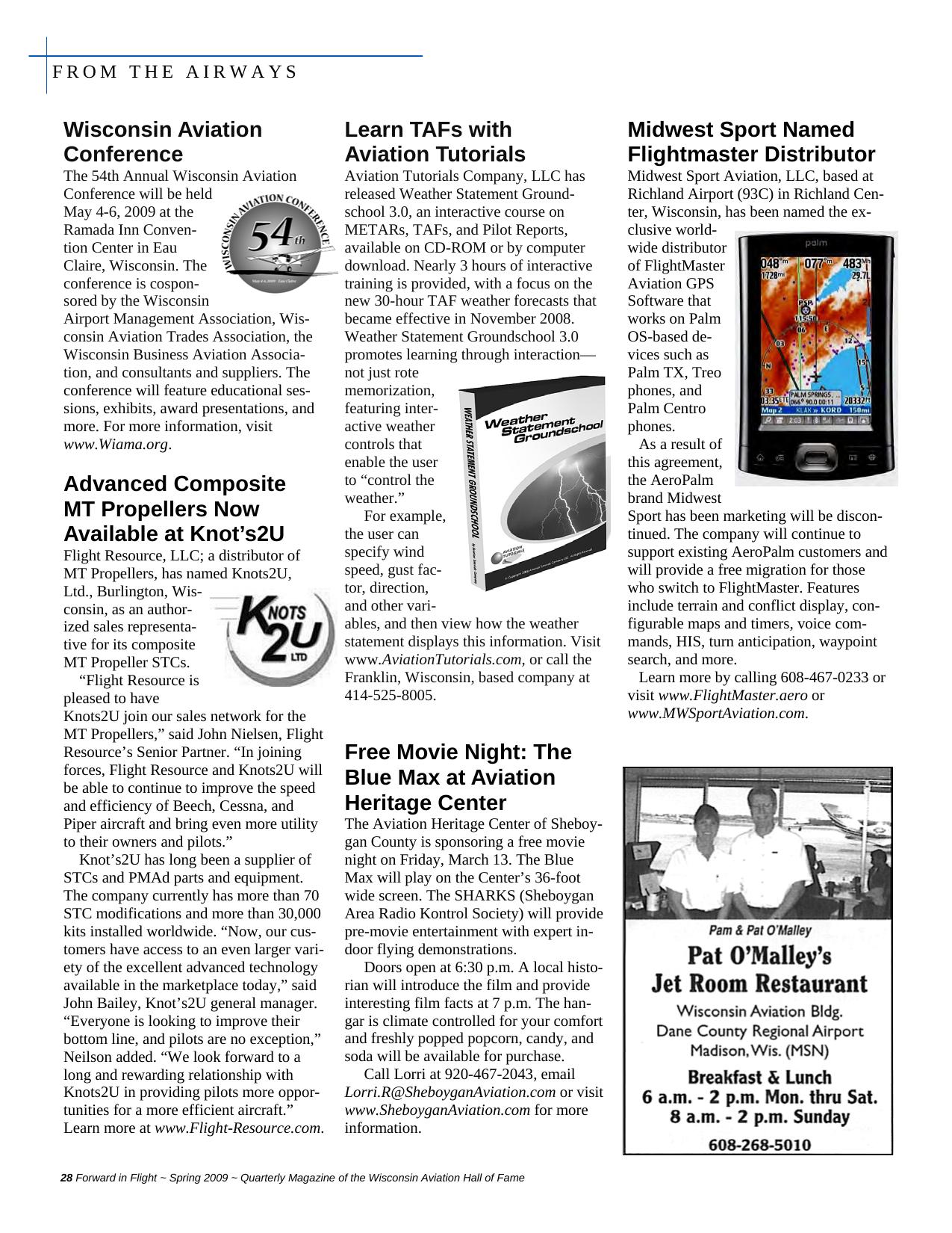 Forward in Flight - Spring 2009 -  Page28