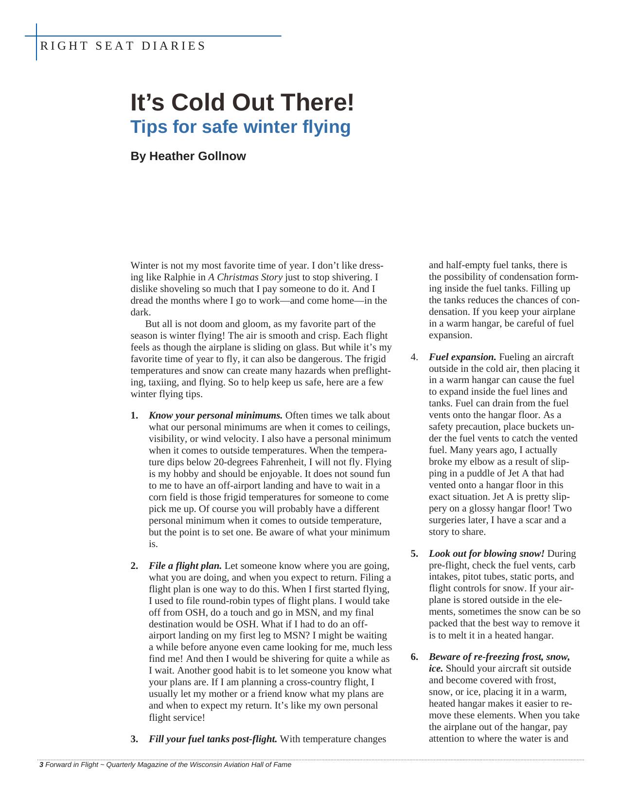 Forward in Flight - Winter 2011 -  Page4