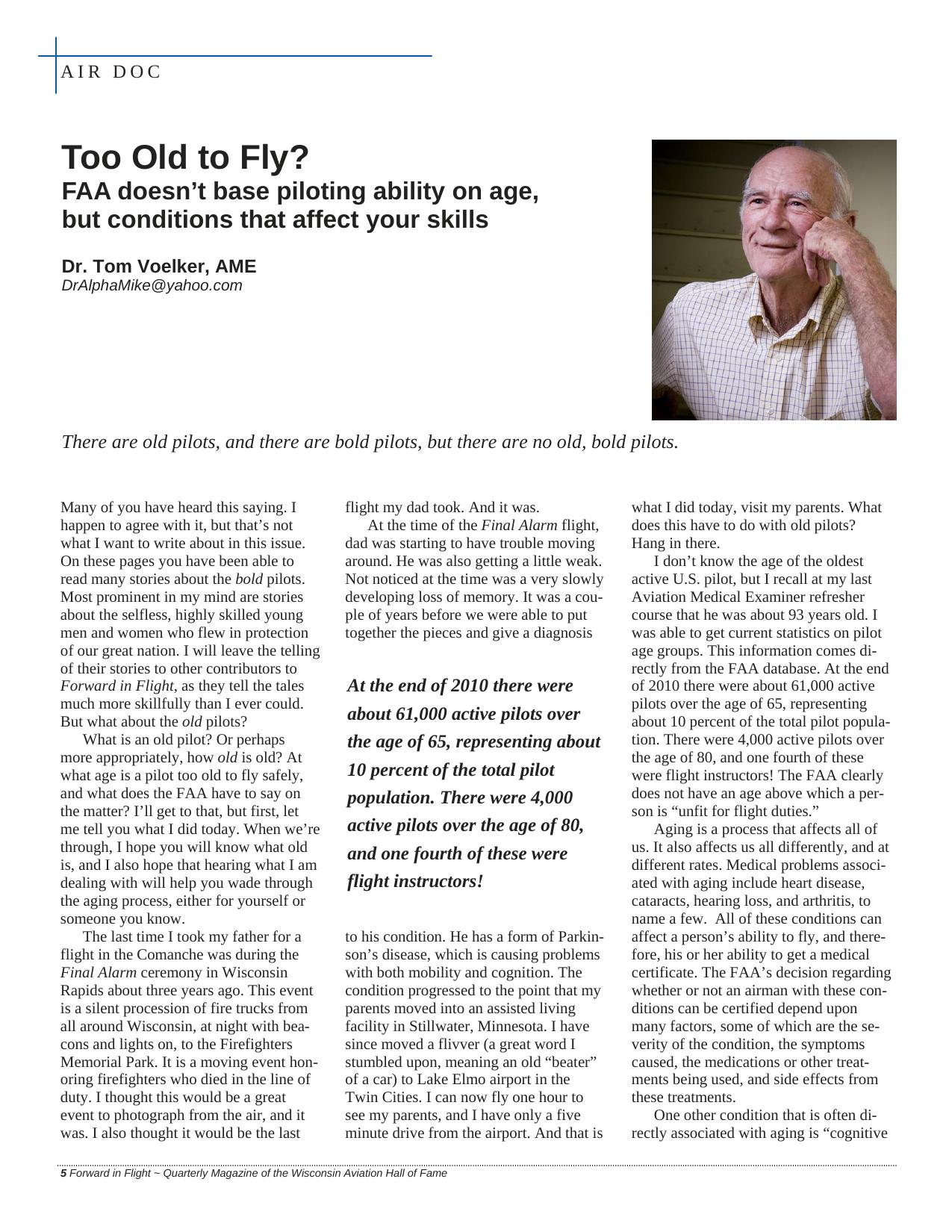 Forward in Flight - Winter 2011 -  Page6