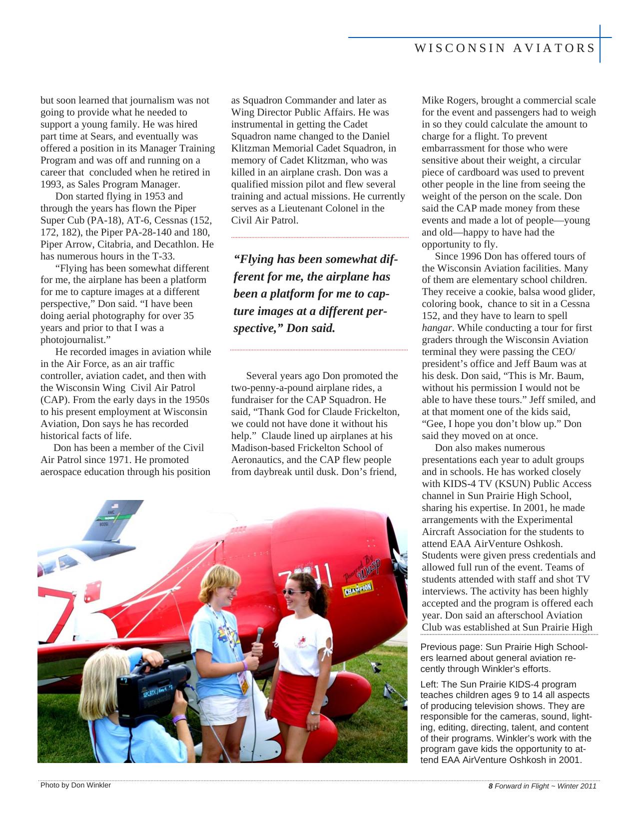 Forward in Flight - Winter 2011 -  Page9
