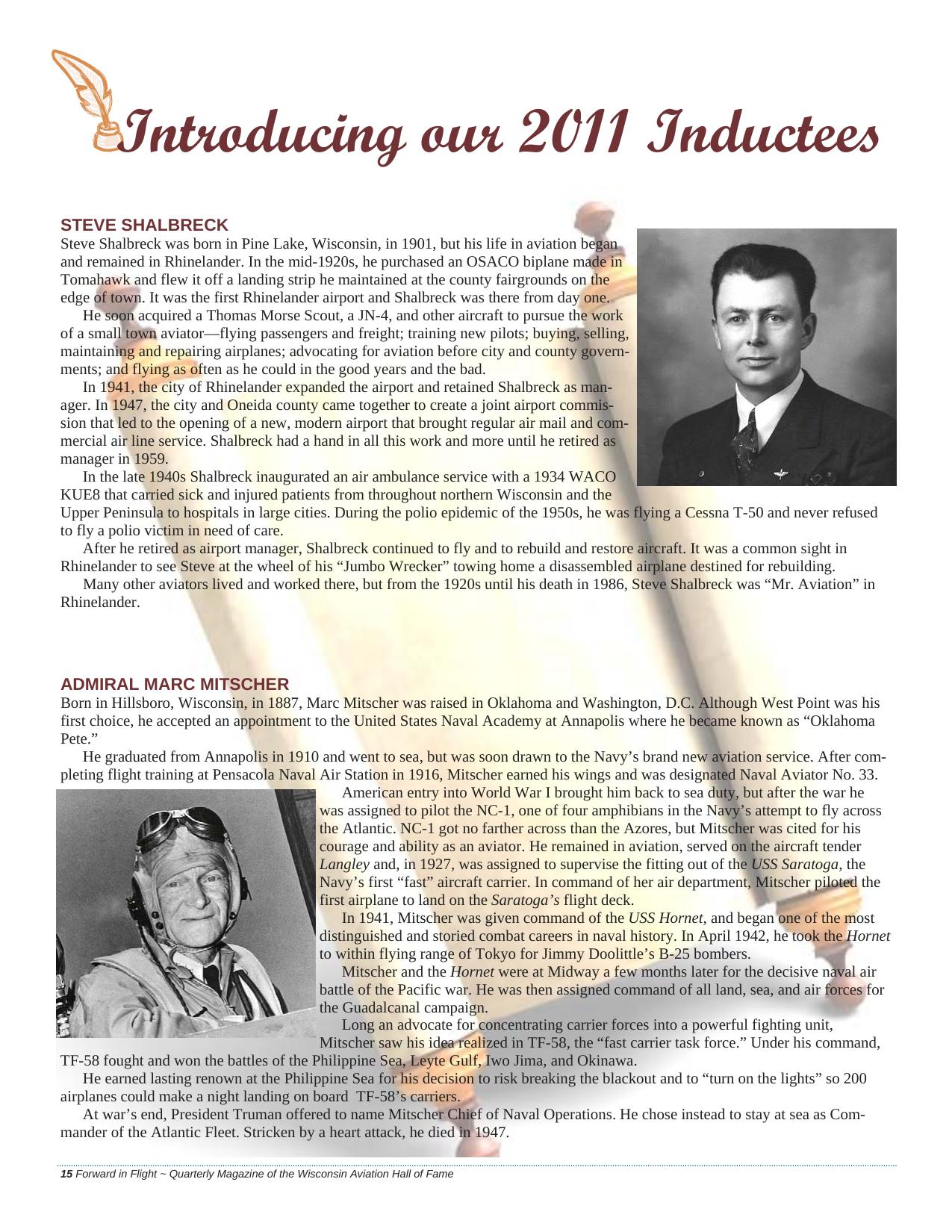 Forward in Flight - Winter 2011 -  Page16