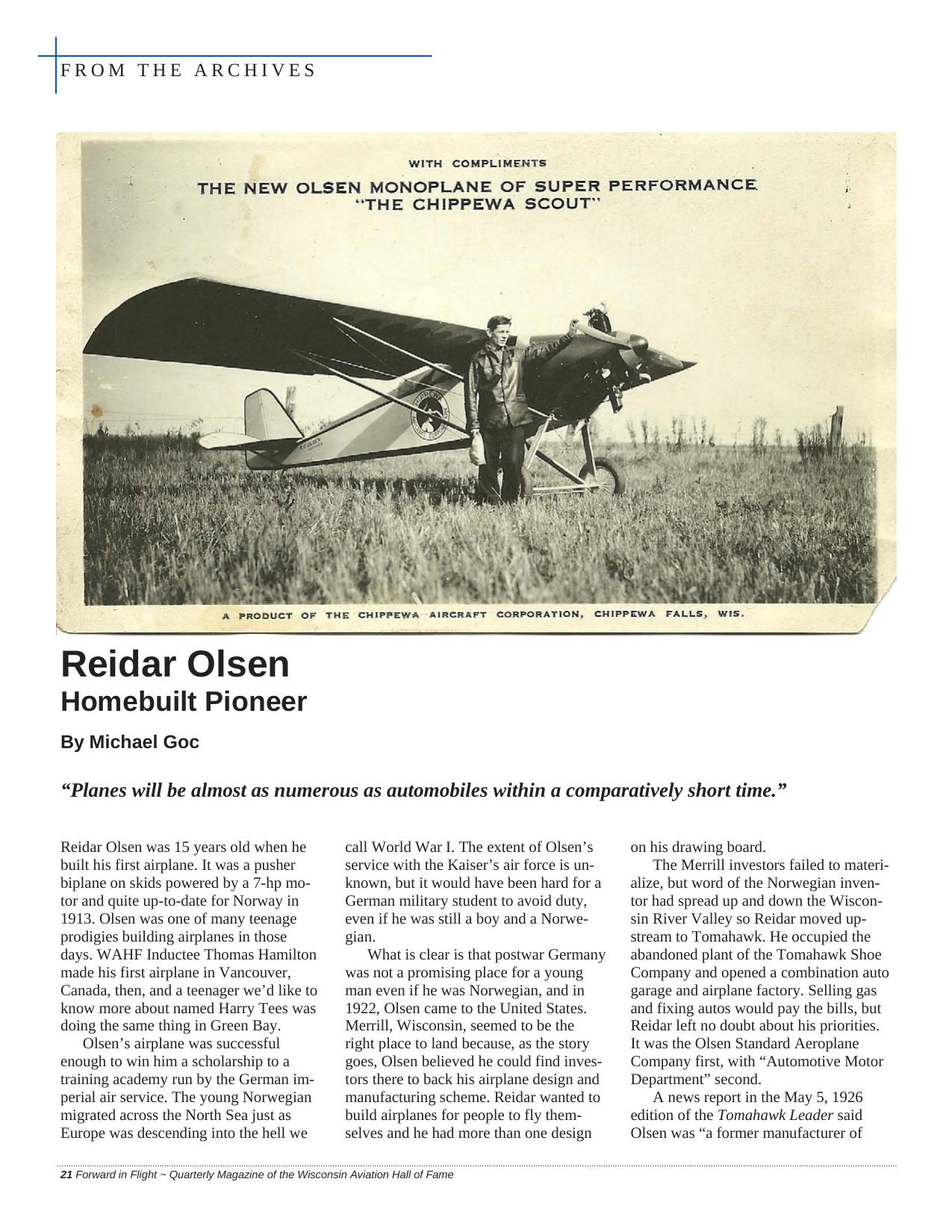 Forward in Flight - Winter 2011 -  Page22