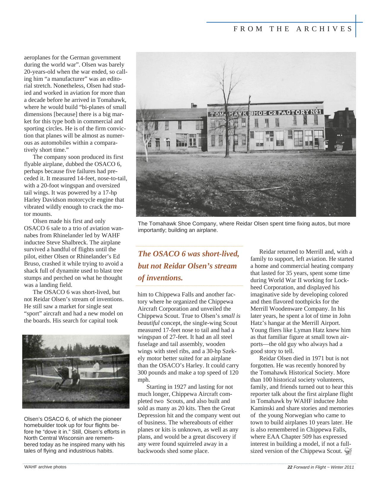 Forward in Flight - Winter 2011 -  Page23