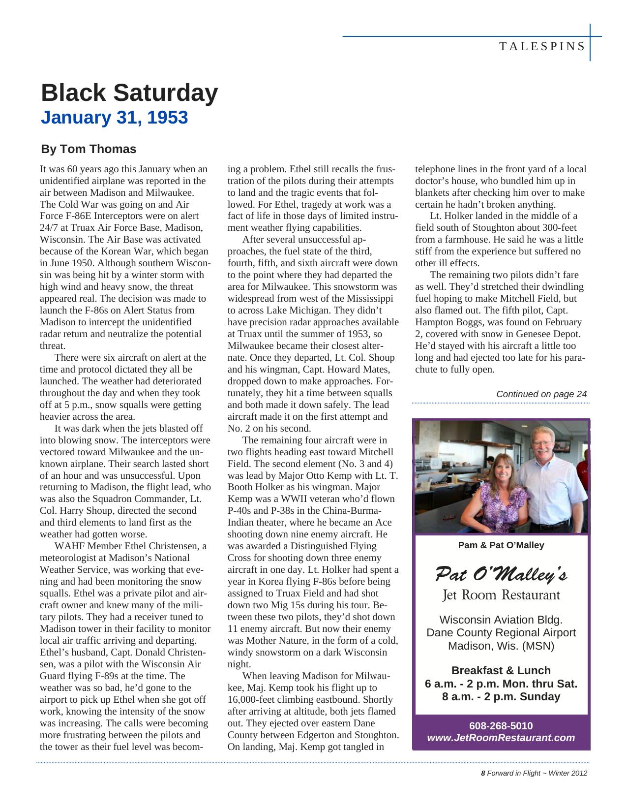 Forward in Flight - Winter 2012 -  Page9