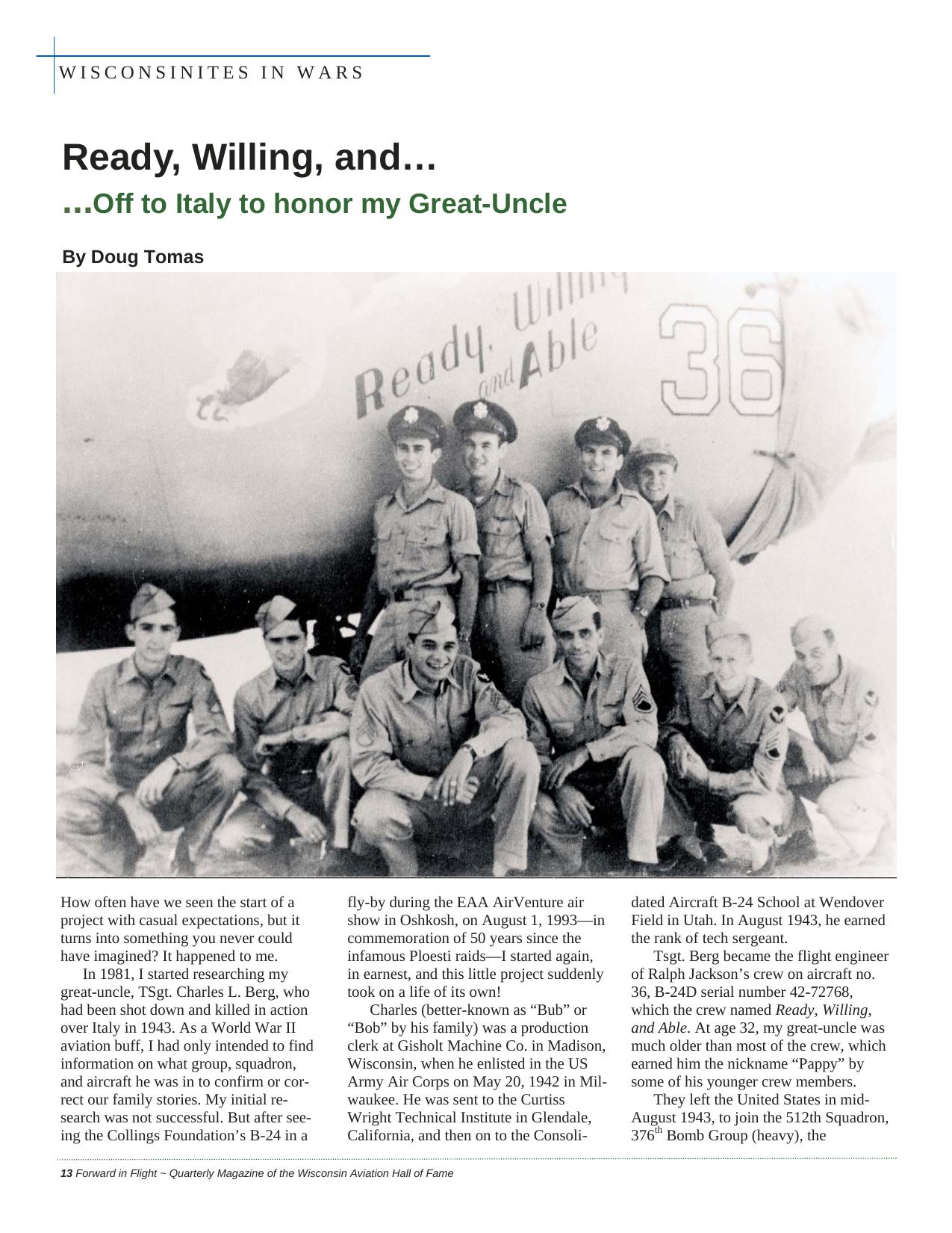 Forward in Flight - Winter 2012 -  Page14