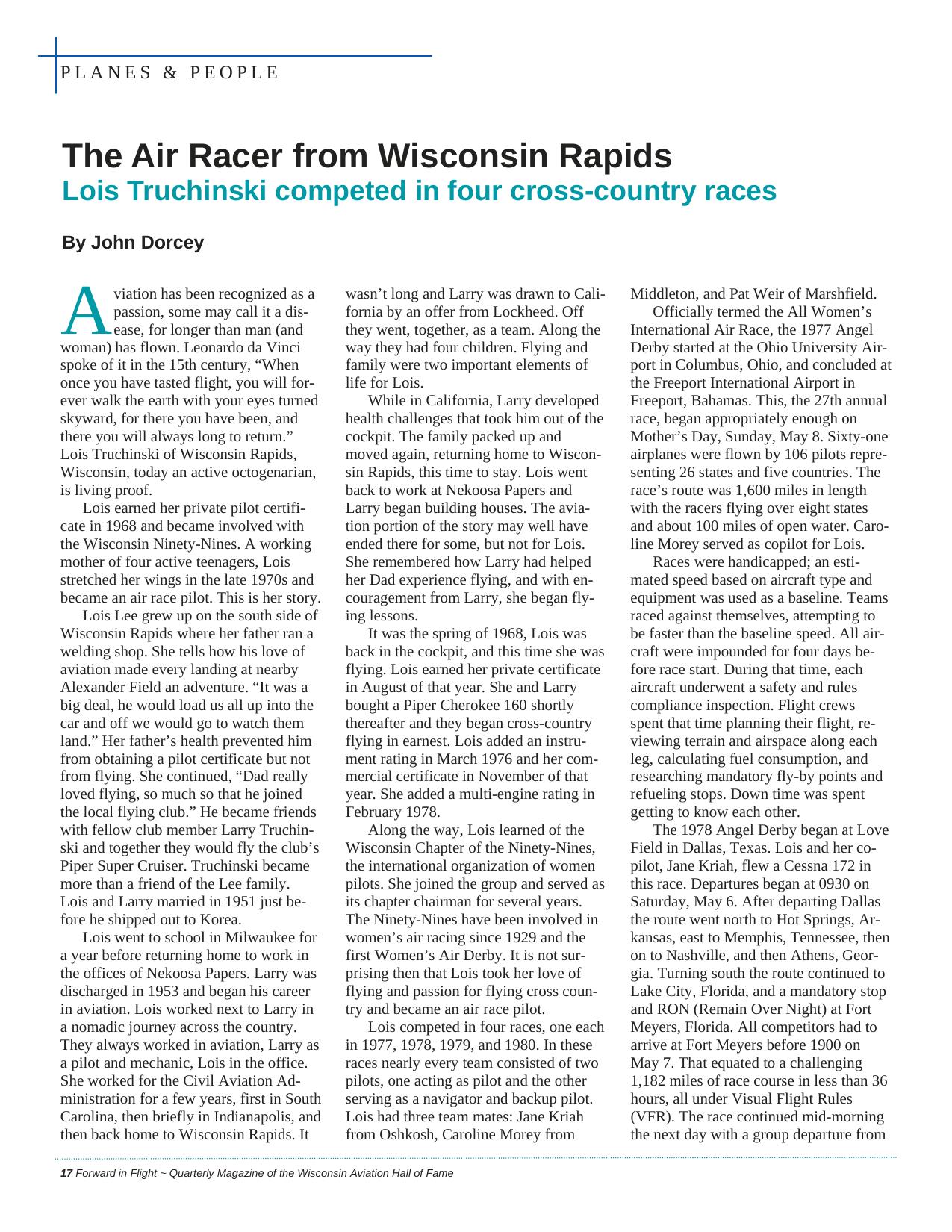 Forward in Flight - Winter 2012 -  Page18