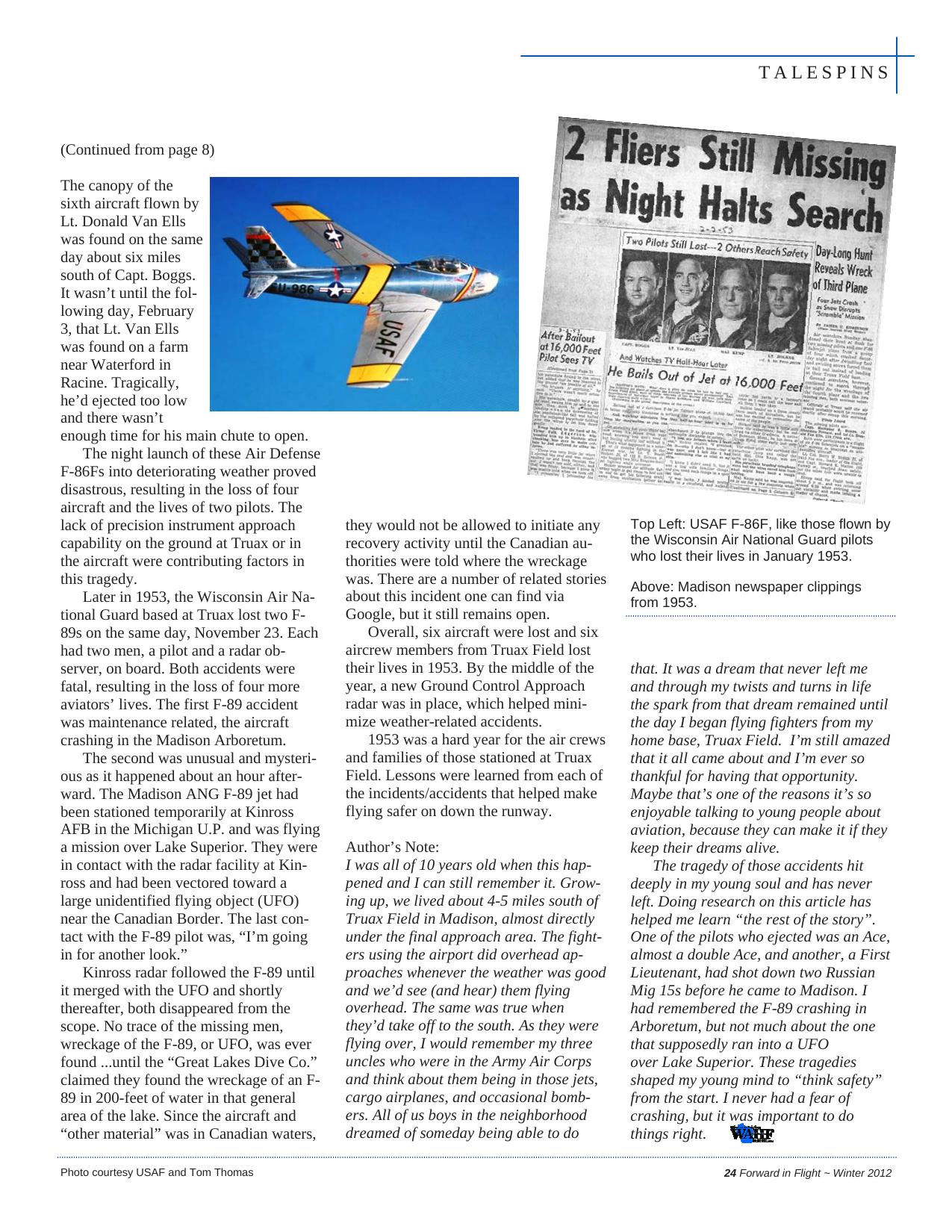 Forward in Flight - Winter 2012 -  Page25