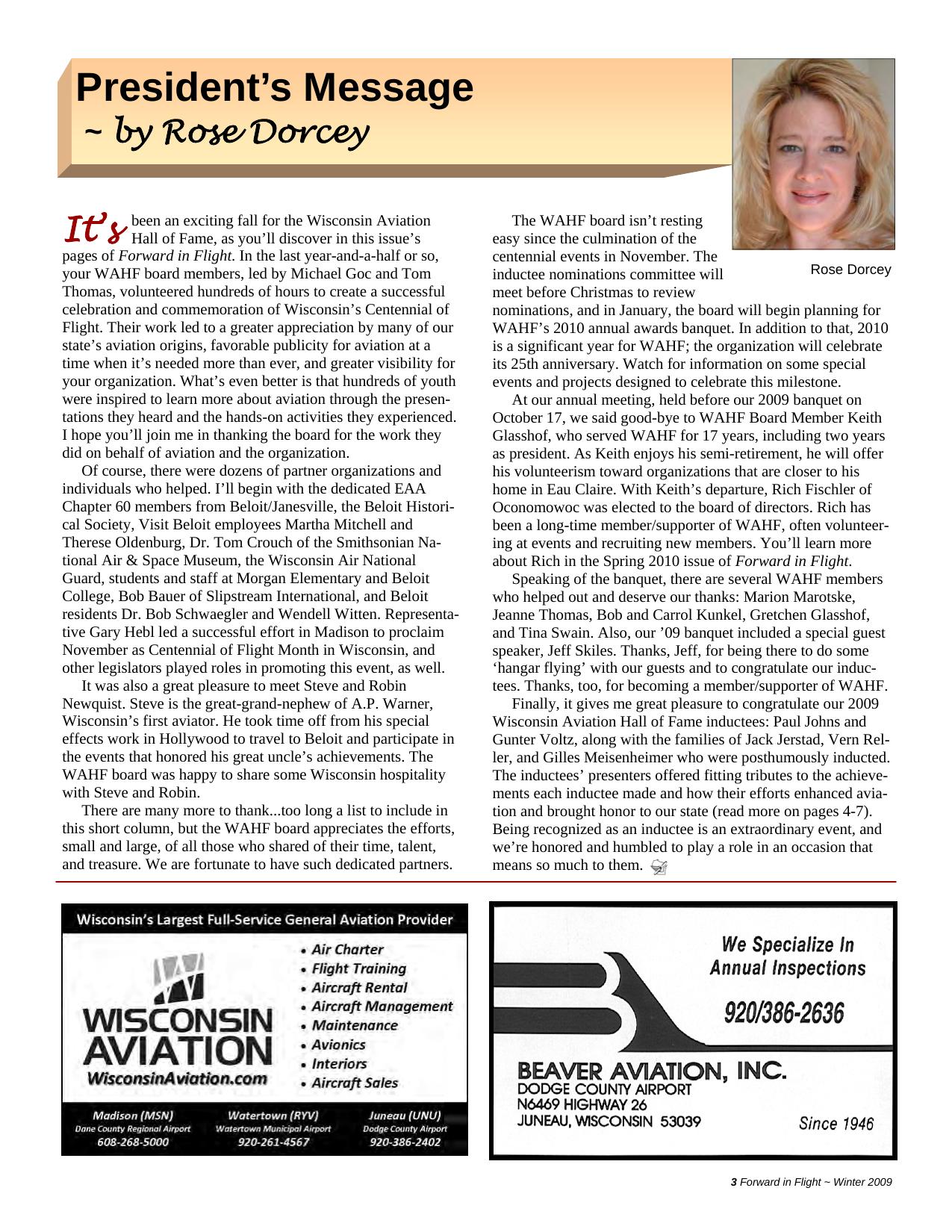 Forward in Flight - Winter 2009 -  Page3