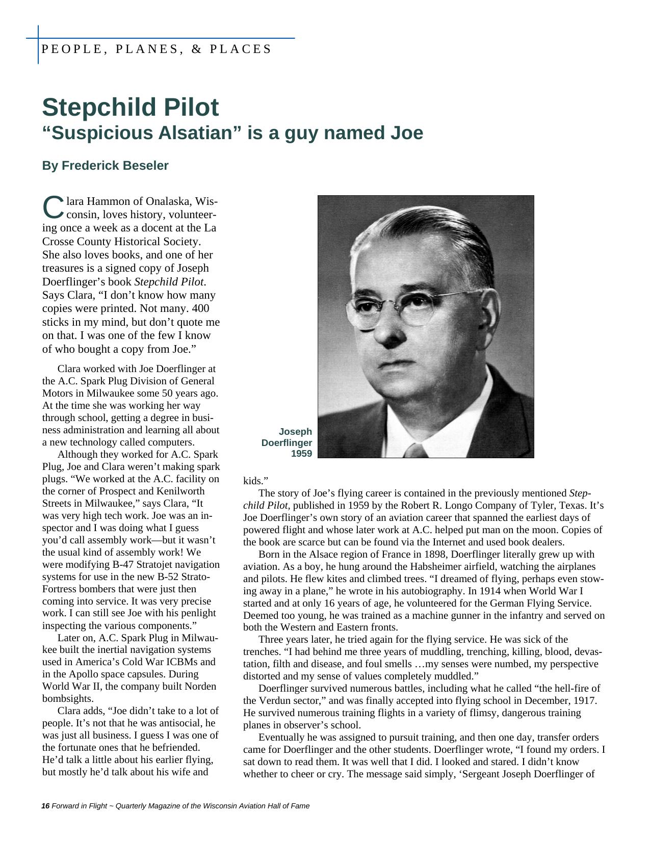 Forward in Flight - Winter 2009 -  Page16