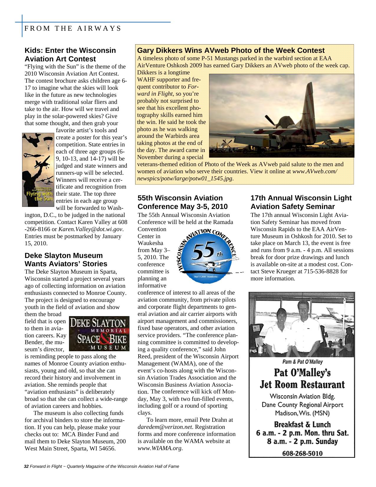 Forward in Flight - Winter 2009 -  Page32