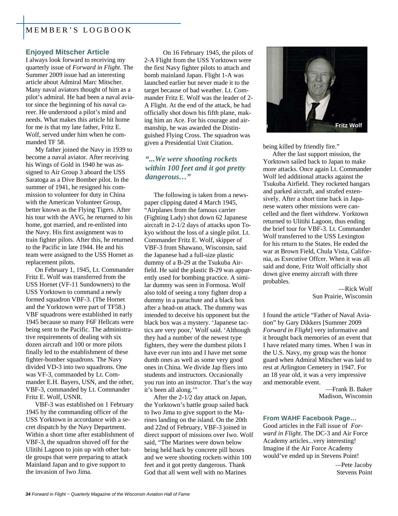Forward in Flight - Winter 2009 -  Page34