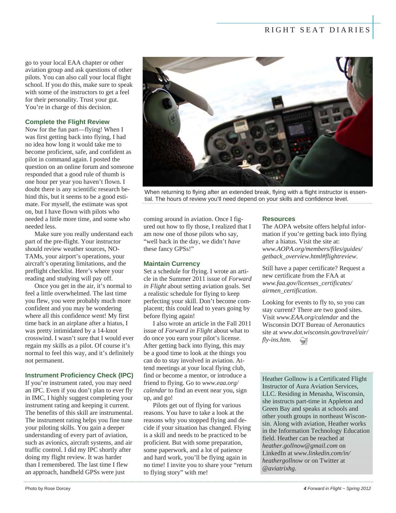 Forward in Flight - Spring 2012 -  Page5