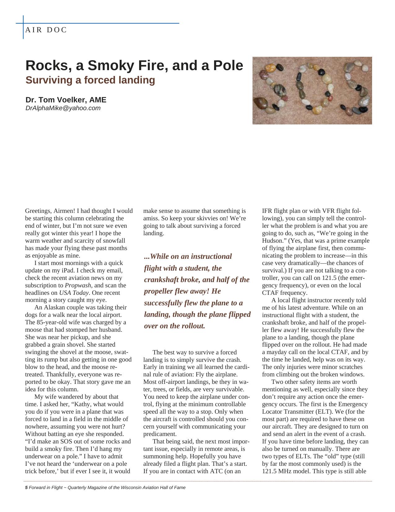 Forward in Flight - Spring 2012 -  Page6