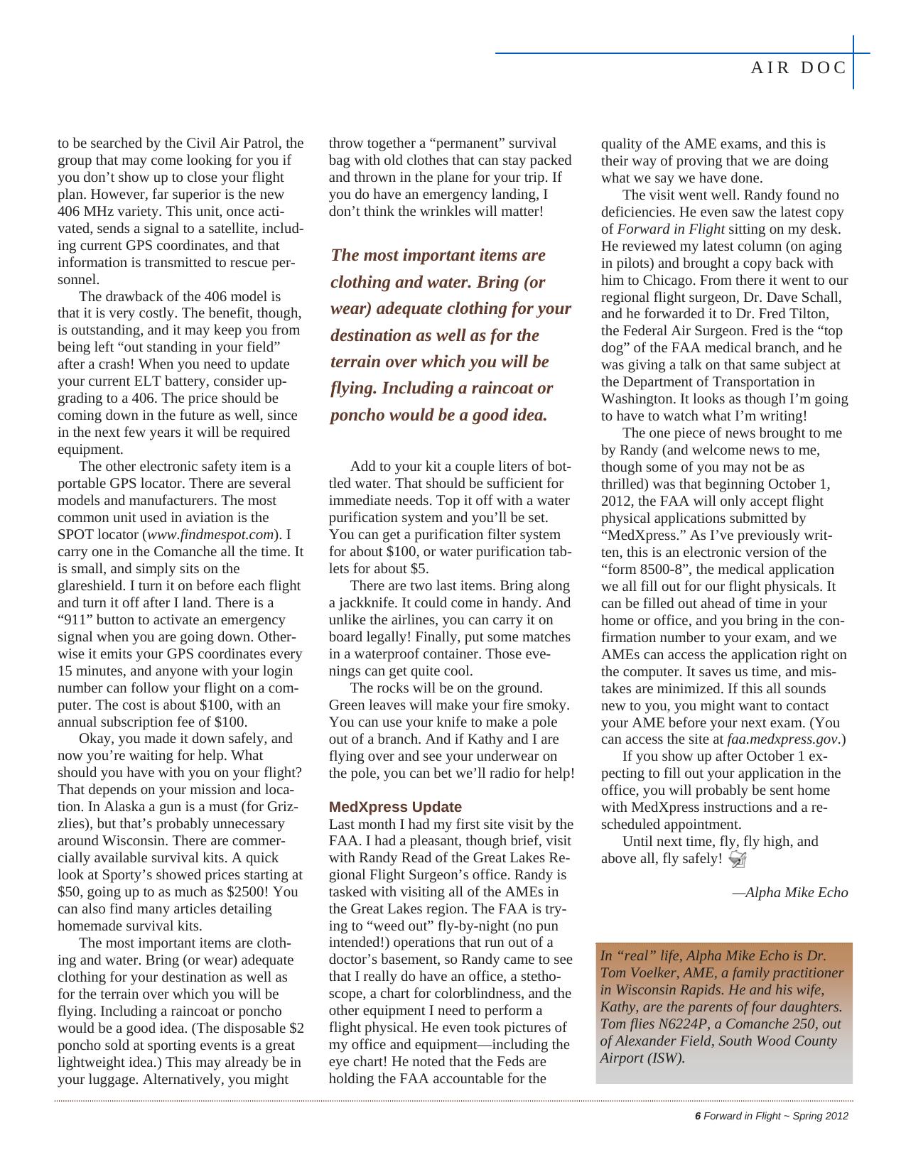 Forward in Flight - Spring 2012 -  Page7