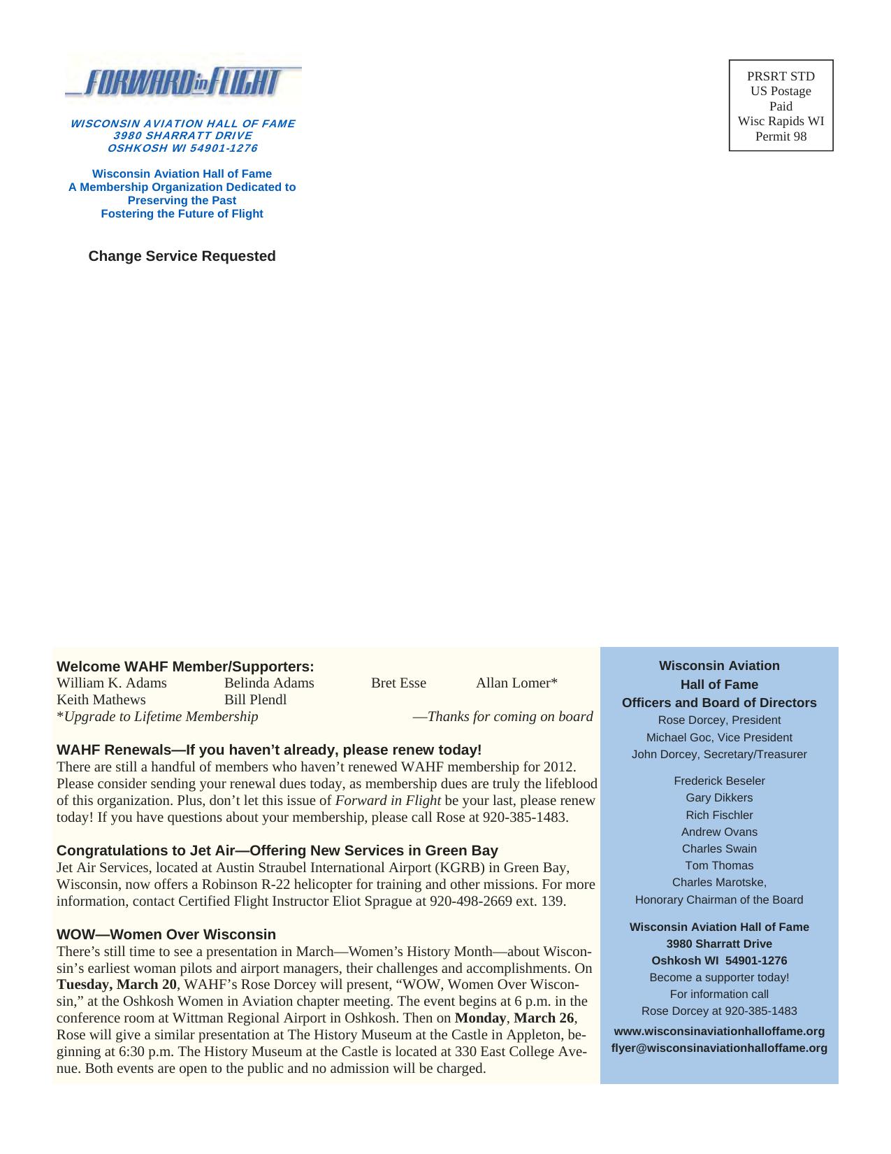 Forward in Flight - Spring 2012 -  Page32